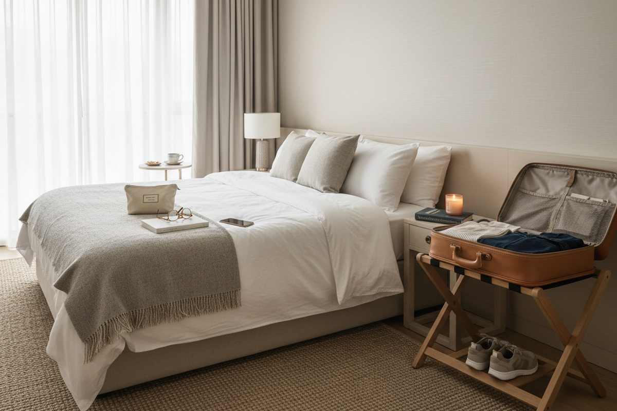 The Hotel Room Reset: Stay Organized Without Unpacking Everything