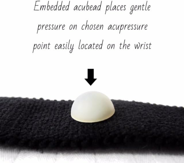 AcuBalance Motion Sickness Bracelets – Comfortable Waterproof Acupressure Band for Natural Nausea Relief, Ideal for Travel (Pair), Pink (Large 8)