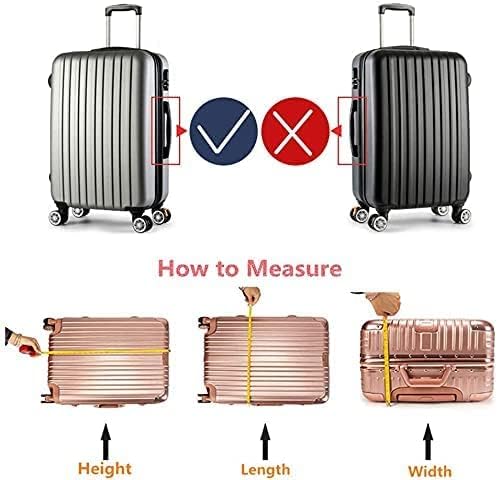 3 PCS PVC Luggage Protector Covers for TSA Approved 20/24/28 Inch Clear Suitcase Cover Protector Transparent Luggage Protective Cover Set