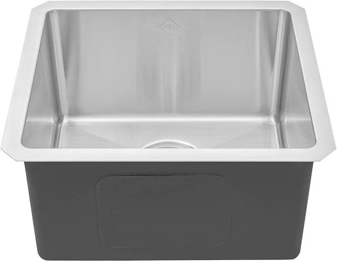 17 in. x 15 in. x 9 in. 16-Gauge Stainless Steel Undermount Single Bowl Bar Prep Kitchen Sink with Silicon Dishrack and Strainer