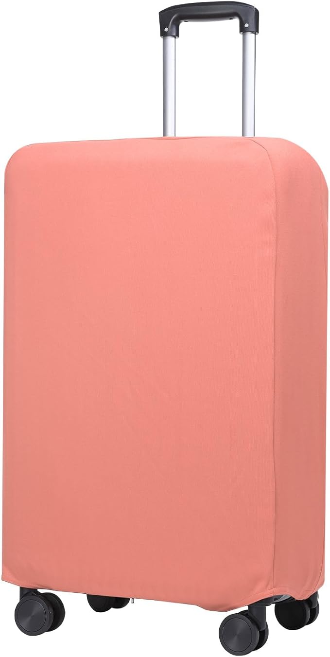 PATIKIL Luggage Cover, Suitcases Covers Elastic Carry on Cover Protector Washable Scratch-Resistant Fits 24-25 Inch Luggage for Travel Business Trips, Pink