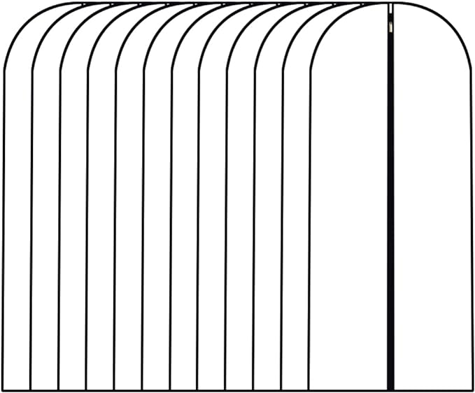 Garment Bags for Hanging Clothes 12 PCS Transparent Dress Bag for Traveling Garment Bag for Dresses Long Clothes Storage Bags with Full Zipper for Long Dress Costumes Gowns Coats 24''x54''