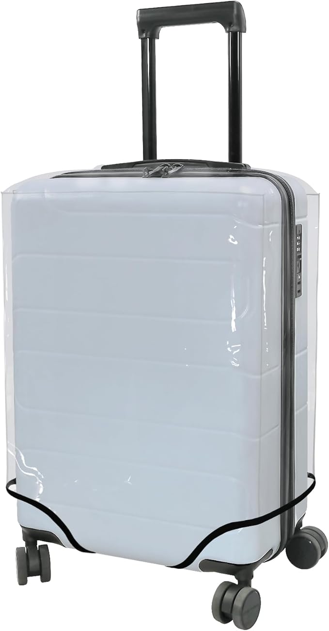 HYPER VENTURE Clear PVC Luggage Cover Full Transparent Suitcase Protector Fits 28 Inch Luggage, L