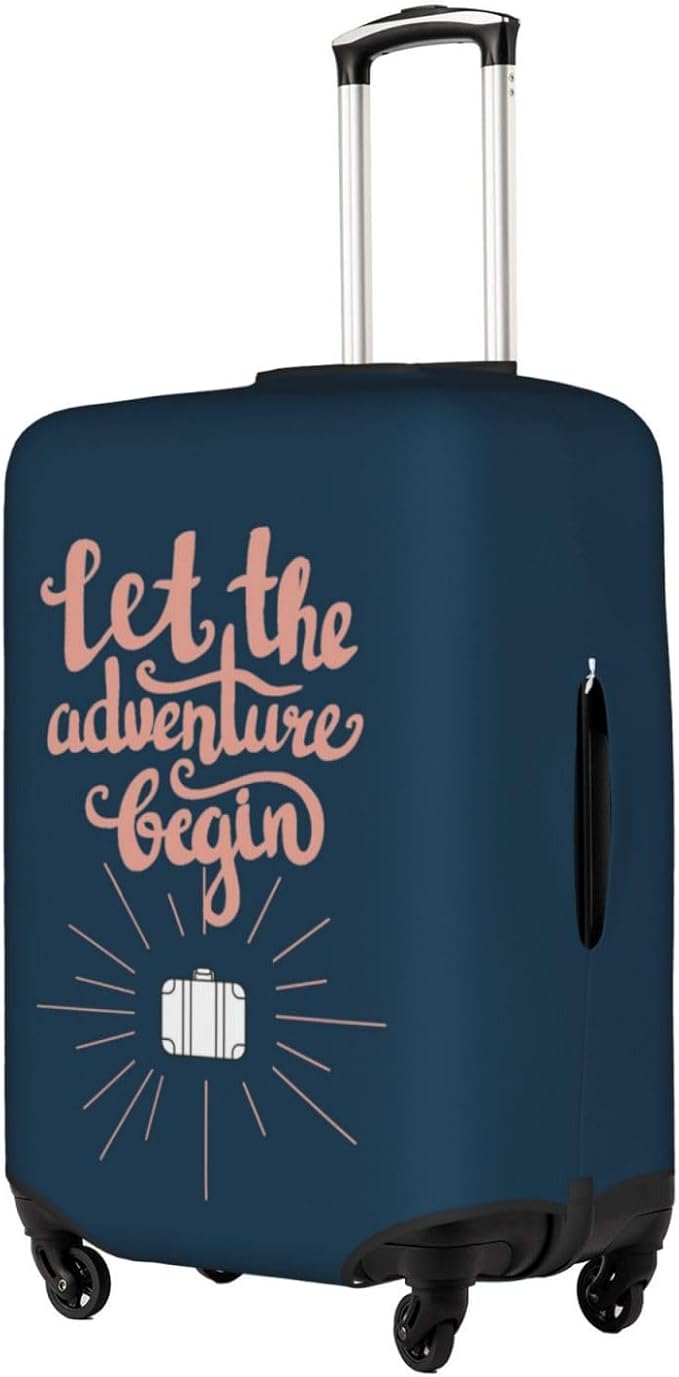 Let The Adventure Begin Luggage Cover Washable Suitcase Protector, Luggage Tag Travel Birthday Gifts For Men Women (XL 29-32 Inch Luggage)