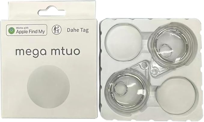 Luggage Tracker, Key Finder, pet Tracker, Smart Bluetooth Tracker paired with Find My (iOS only), Wallet Item Locator, Key, Replaceable Battery (White)