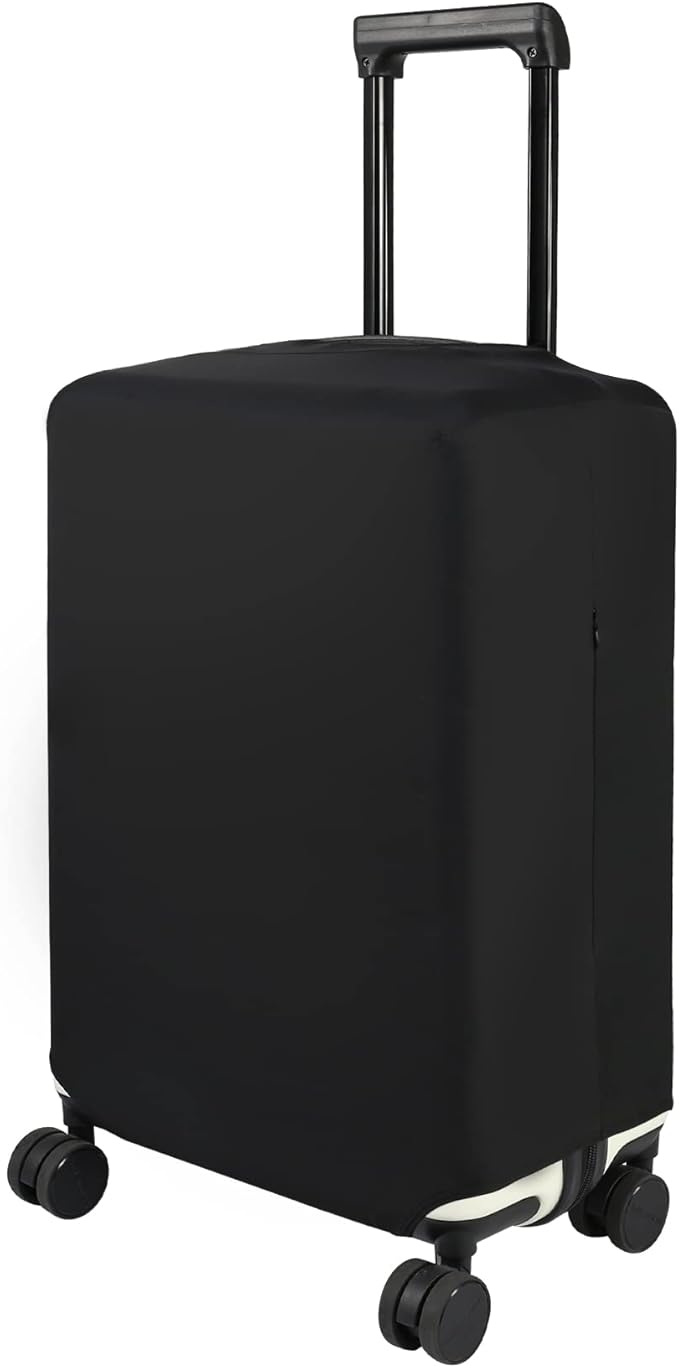 HYPER VENTURE Washable Luggage Cover - Fashion Suitcase Protector Fits 18-22 Inch Luggage (Black, S)