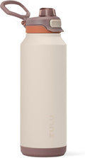 ZULU Powerfill Pro 40oz Stainless Steel Water Bottle with Quick Fill Lid, Triple Walled Vacuum Insulated Metal, Leak Proof Locking Lid, Sip and Chug, Reusable BPA Free, Driftwood
