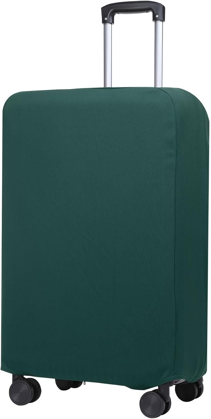 PATIKIL Luggage Cover, Suitcases Covers Elastic Carry on Cover Protector Washable Scratch-Resistant Fits 24-25 Inch Luggage for Travel Business Trips, Dark Green