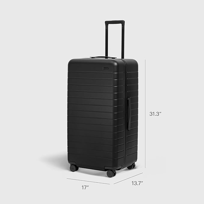 Away Large Trunk Luggage, 31 Inch Hardside Suitcase with Spinner Wheels, Lightweight & Durable, TSA Lock, Ideal for Long Trips, Sorbet Orange