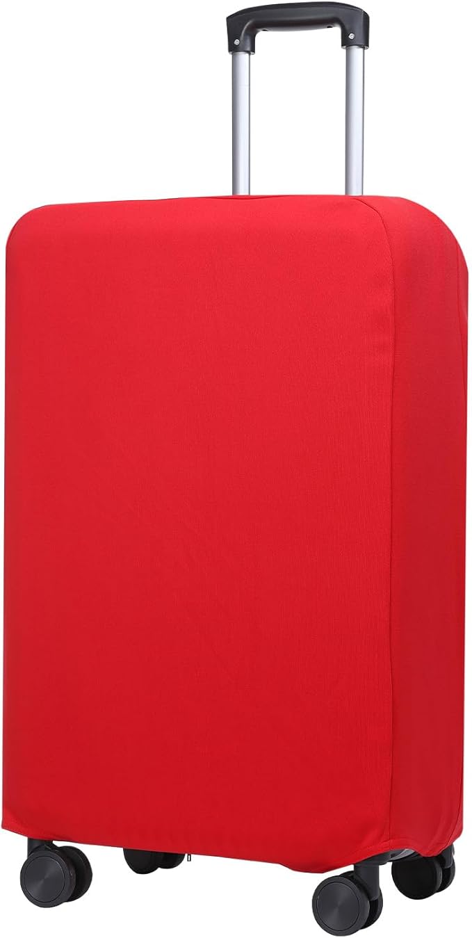 PATIKIL Luggage Cover, Suitcases Covers Elastic Carry on Cover Protector Washable Scratch-Resistant Fits 22-23 Inch Luggage for Travel Business Trips, Red