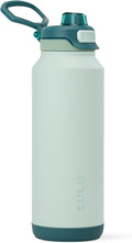 ZULU Powerfill Pro 40oz Stainless Steel Water Bottle with Quick Fill Lid, Triple Walled Vacuum Insulated Metal, Leak Proof Locking Lid, Sip and Chug, Reusable BPA Free, Evergreen