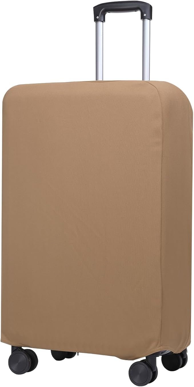 PATIKIL Luggage Cover, Suitcases Covers Elastic Carry on Cover Protector Washable Scratch-Resistant Fits 26-27 Inch Luggage for Travel Business Trips, Khaki