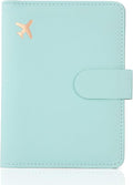 Melsbrinna Premium Leather Passport Holder Covers Case, Waterproof Rfid Blocking Travel Wallet Passport Holder with Pen Holder, Cute Passport Book for Women/Men