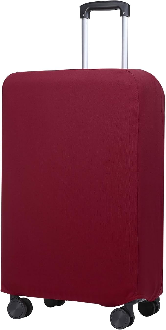 PATIKIL Luggage Cover, Suitcases Covers Elastic Carry on Cover Protector Washable Scratch-Resistant Fits 22-23 Inch Luggage for Travel Business Trips, Wine Red