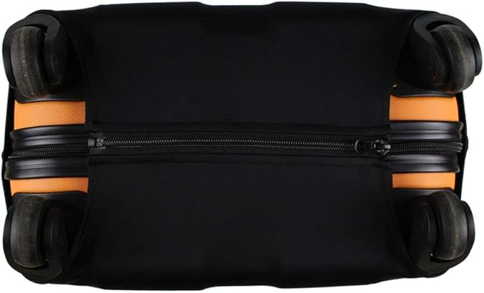 Explore Land Travel Luggage Cover Suitcase Protector Fits 23-26 Inch Case (Black, M)