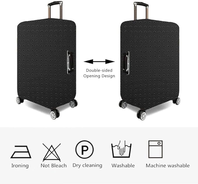 7-mi Travel Luggage Cover Protector, Washable Suitcase Protector Anti-scratch Spandex Baggage Covers Fits 19-21 Inch Luggage