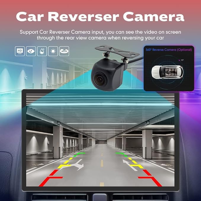 Kunfine CarPlay Android Auto Navigation Stereo GPS Radio Reverse Camera Display 13.1" QLED Touchscreen Headunit Tablet Pad Media Player for Subaru Forester 2007-2013, if Applicable Octa Core 8G+256G
