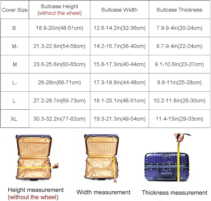 MosaiRudo Thicker Luggage Cover Elastic Suitcase Cover Protector Fits 18-32 Inch Suitcase Travel Accessories (Starry Sky, S)