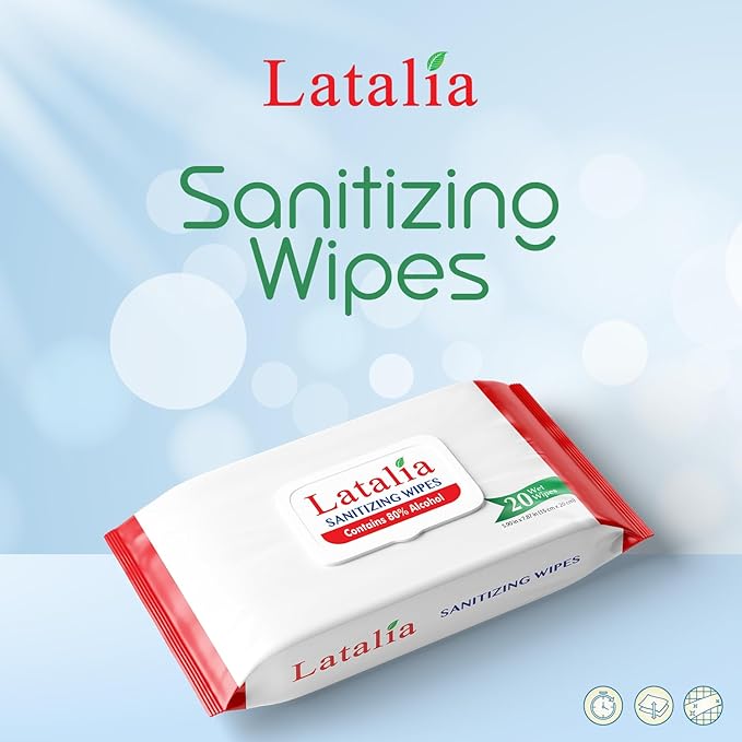 Hand Wipes | 80% Alcohol Hand Sanitizer Wipes for Hands & Face Moisturizing, Gentle, Convenient and Fragrance Free (Pack of 3, 20 Counts)