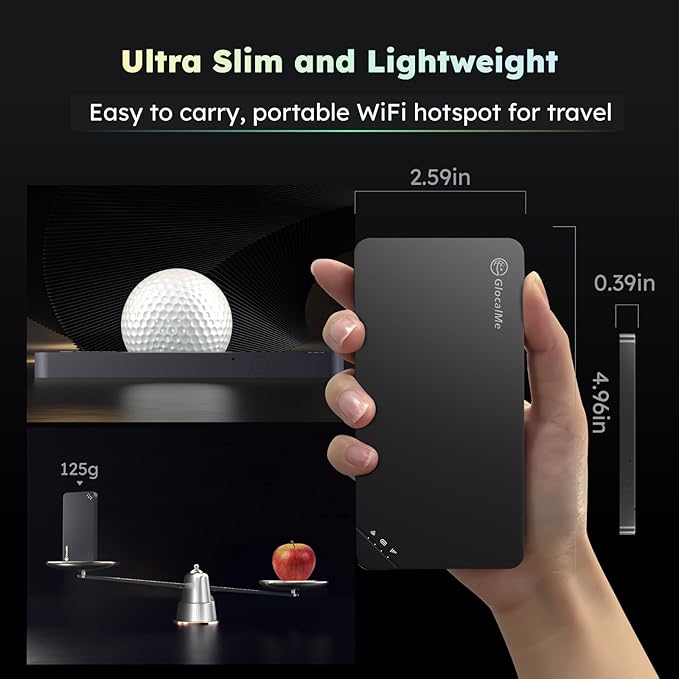 GlocalMe U3 4G LTE Mobile Hotspot Device with 30GB US/CA/MX Data 60 Days, Portable WiFi Hotspot for Travel in 200+ Countries, No SIM Card Needed, 10 Connected Devices, Pocket WiFi (U3 with 30GB)