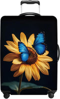 Luggage Cover Washable Suitcase Protector Anti-scratch Suitcase cover Fits 20-34 Inch Luggage (Sunflower, S(20-22inch suitcase))