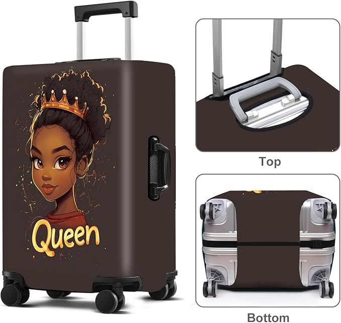 Luggage Cover Washable Suitcase Protector Anti-scratch Suitcase cover Fits 20-34 Inch Luggage (Girl-5, L(28-30inch suitcase))