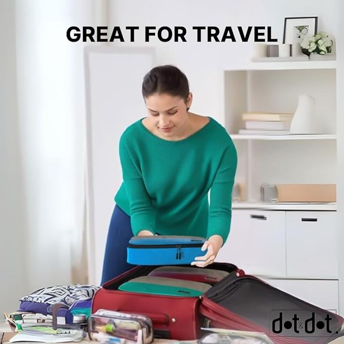 Large Packing Cubes for Suitcases - 5 Pcs Set - Travel Organizer Bags for Carry-On Luggage