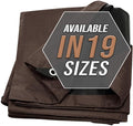 Tarp Cover Brown/Black Heavy Duty 10'X10' Thick Material, Waterproof, Great for Tarpaulin Canopy Tent, Boat, RV Or Pool Cover (10X10 Heavy Duty Poly Tarp Brown/Black)