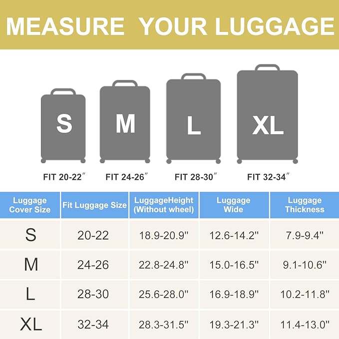ANNA QUEEN Funny Multilingual Greetings Luggage Cover, Suitcase Protector with Hello in 15+ Languages, Stretchable, Washable Travel Cover for 32-34 Inch Luggage