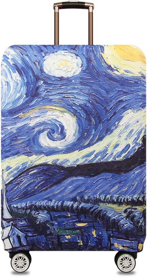 MosaiRudo Thicker Luggage Cover Elastic Suitcase Cover Protector Fits 18-32 Inch Suitcase Travel Accessories (Starry Sky, XL)