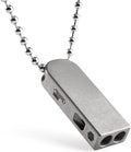 KeyUnity Titanium Emergency Whistle with Metal Lanyard, 120dB+, One-Piece Outdoor Survival Whistle, Ultra-Light, Rustproof