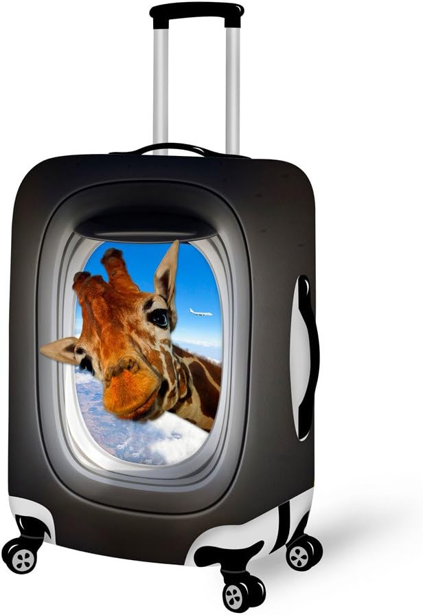Giraffe Funny Travel Luggage Cover Anti-scratch Dust-Proof Baggage Suitcase Protector Fits 18-21 Inch Luggage