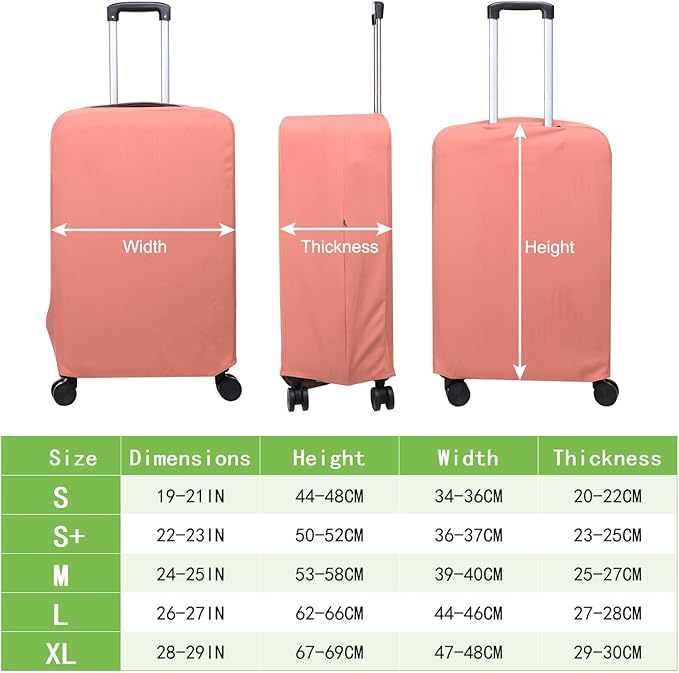 PATIKIL Luggage Cover, Suitcases Covers Elastic Carry on Cover Protector Washable Scratch-Resistant Fits 22-23 Inch Luggage for Travel Business Trips, Pink