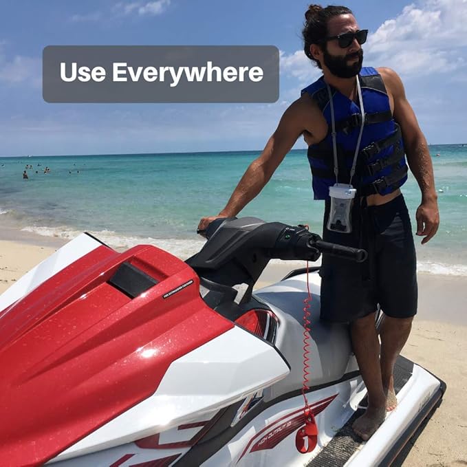 AquaVault 100% Waterproof Floating Smart Phone Case & Money Pouch - Fits All Phones - Made from Premium Heavy Duty PVC for Added Drop Protection - Includes Adjustable Neck Strap. Pink