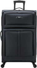 U.S. Traveler Anzio Softside Expandable Spinner Luggage, Dark Grey, Checked-Large 30-Inch