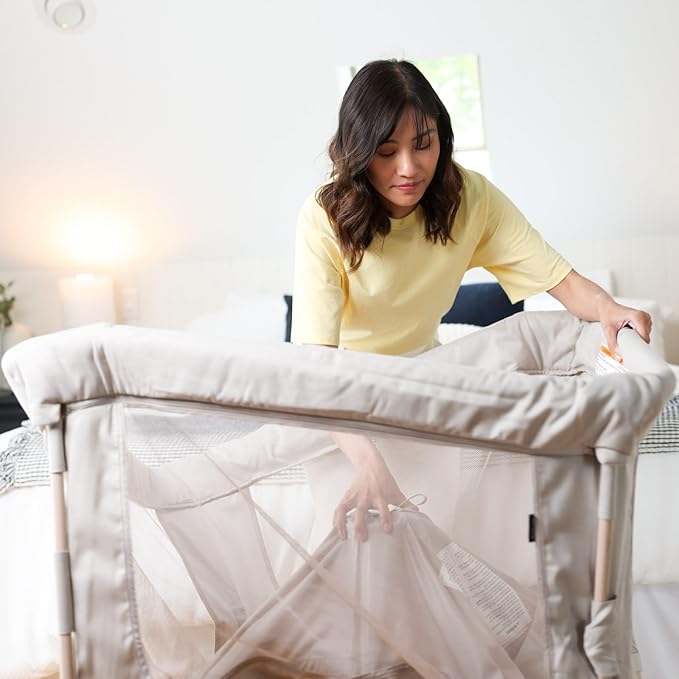 Maxi-Cosi Swift Baby Playard with Mat, Baby Playpen, Play Yard with Bassinet, Portable Playpen for Babies and Toddlers, Classic Slate