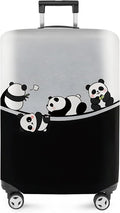 ANNA QUEEN Panda Family Luggage Cover, Cute Panda Design Suitcase Protector, Stretchable Washable Travel Sleeve for 28-30 Inch Luggage