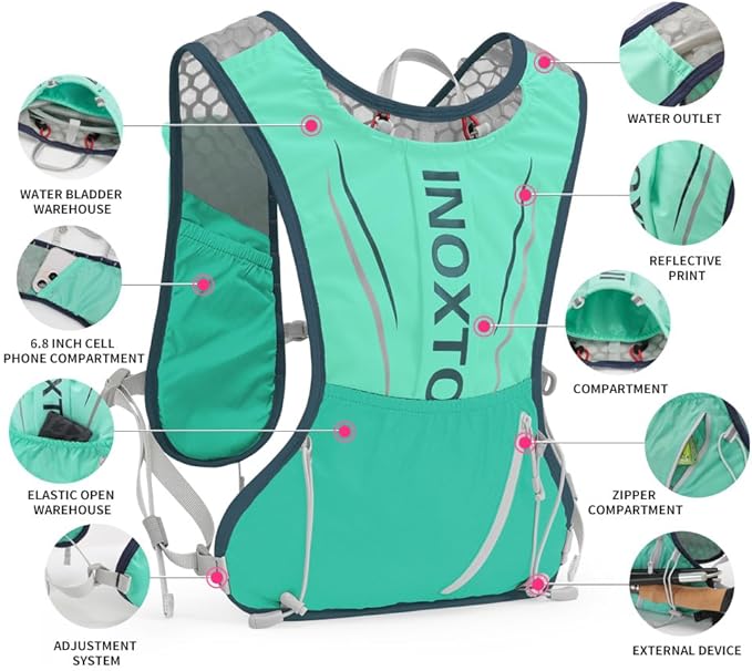 Running Hydration Vest for Men Women Water Backpack for Running 3L Running Hydration Pack for Trail Running Marathon Race Hiking