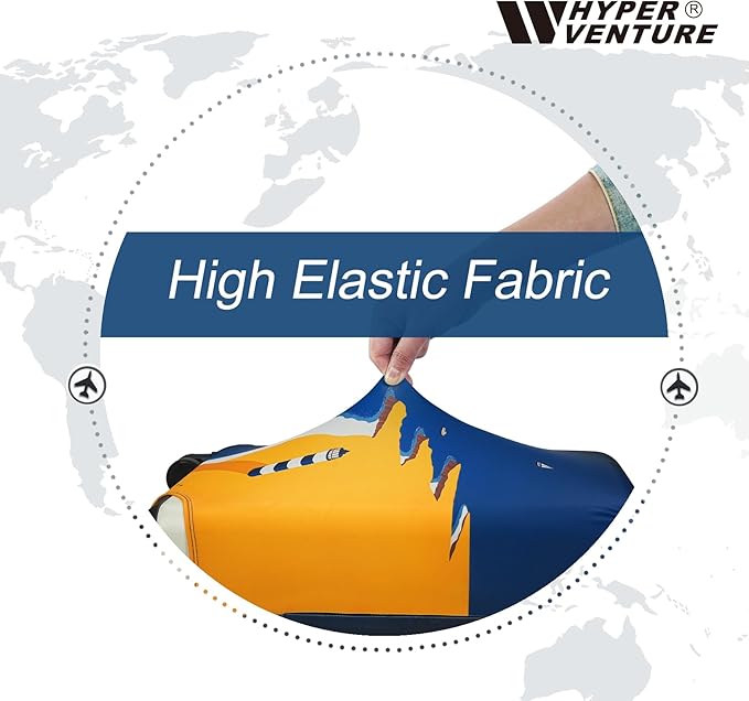 HYPER VENTURE Washable Luggage Cover - Fashion Suitcase Protector Fits 18-22 Inch Luggage (Lighthouse, S)