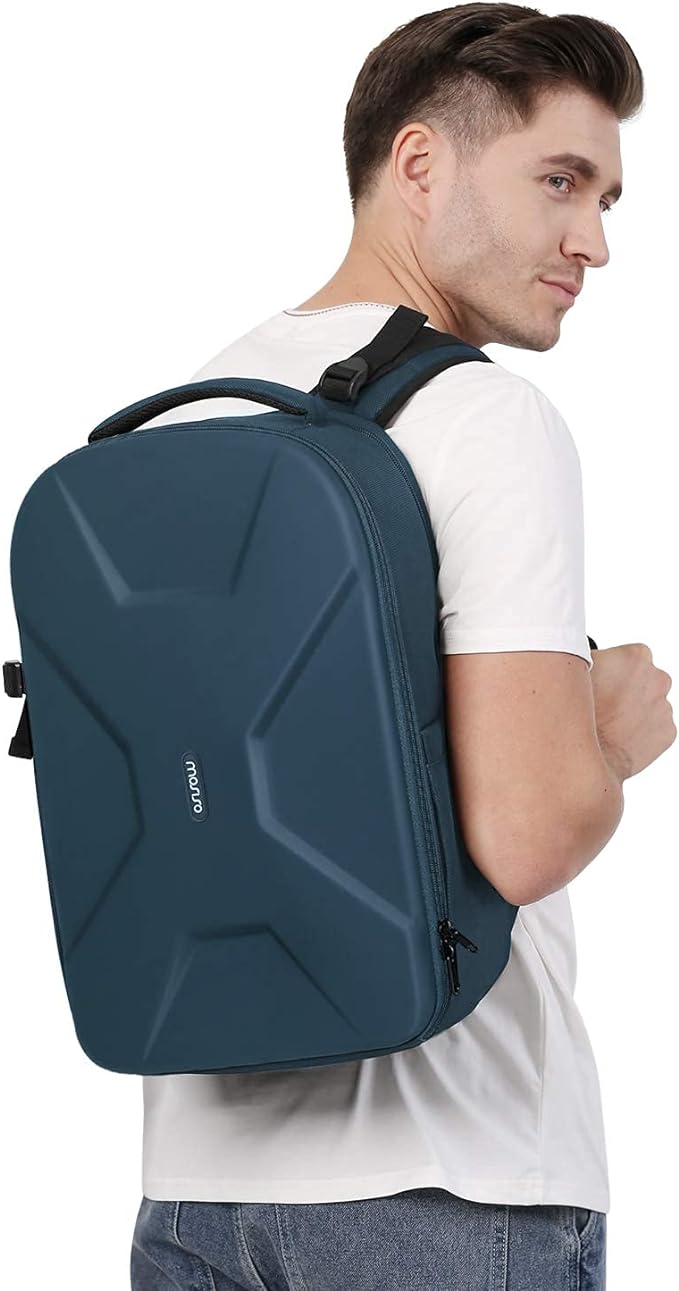 MOSISO Camera Backpack, DSLR/SLR/Mirrorless Photography Camera Bag 15-16 inch Waterproof Hardshell Case with Tripod Holder&Laptop Compartment Compatible with Canon/Nikon/Sony, Deep Teal