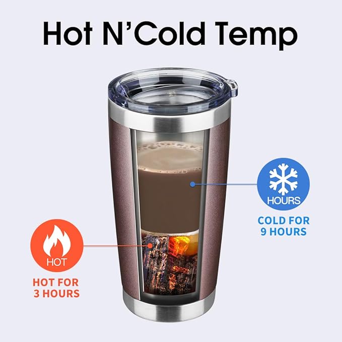 20oz Tumbler Bulk Stainless Steel Vacuum Insulated Tumblers with Lid Double Wall Travel Mug, Powder Coated Coffee Cup, Suitable for Ice Drinks and Hot Beverage (Rose gold 6pack)