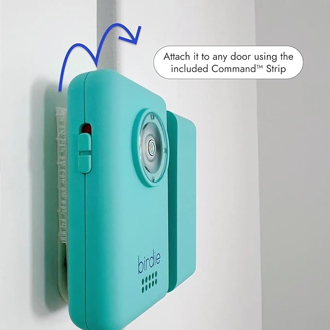 She's Birdie - The Original Personal Safety Door Alarm for Travel, at Home, or Window Security - Portable, Loud Siren, Flashing Light Alert + Built in Flashlight, Rechargeable, Rental Safe (Coconut)