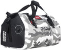 Waterproof Duffel& Luggage Bag - Motorcycle Dry Bag Tail Saddle Bags with Roll Top Closure,Large Storage Space,for Camping, Kayaking, Fishing & Traveling(Sky, 40L)