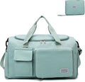 Multipurpose 20L Foldable Duffel Bag Gym Yoga Bag Carry-On Shopping Sack Travel Organizer Cabin Bag Sundry Package Wet&Dry Compartment (Green)