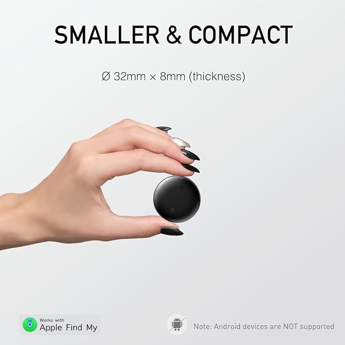 2025 New [Apple MFi Certified] Air Tracker Tags-2 Pack, Smart Tracker, Item Finder for Apple Find My App(iOS Only), Tracker Tag Locator for Keys, Luggage, Satchel, Backpack etc