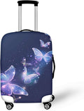 Travel Luggage Cover Anti-scratch Baggage Suitcase Protector Fits 22-25 Inch Luggage, Purple Crystal Butterfly