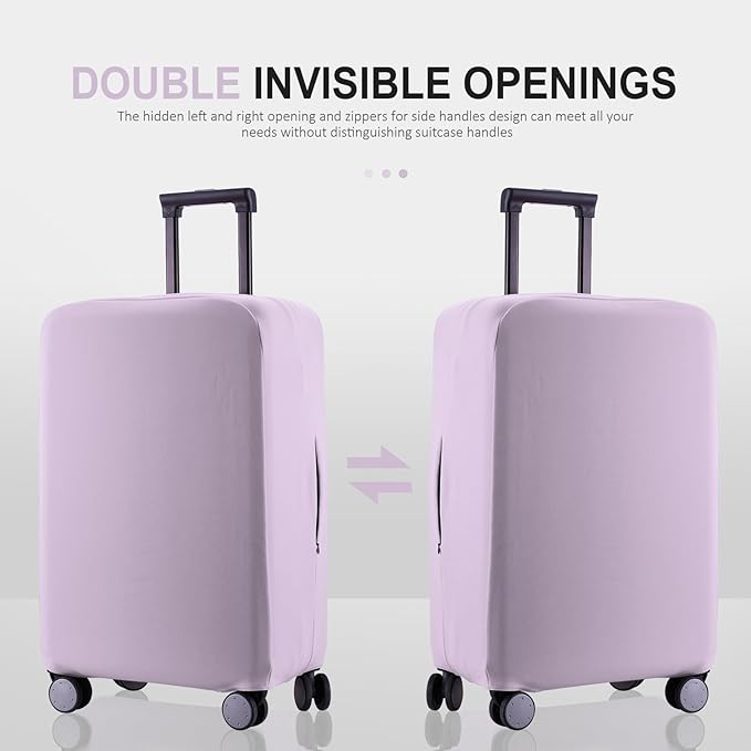 Travel Luggage Cover Protector Scratch-Resistant Fit 19-31 Inch Suitcase, Not Included Suitcase (Lavender Purple, SX(22-23 inch))