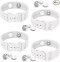 Hion Motion Sickness Bracelets Sea Sickness Wristbands for Motion Sickness/Morning Sickness/Pregnancy Nausea Anti Nausea Bands Acupressure Wristband Motion Sickness Bands（2Pairs White