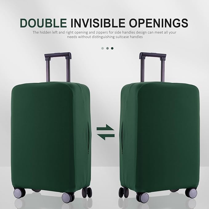 Travel Luggage Cover Suitcase Protector Scratch-Resistant Fit 19-31 Inch Suitcase, Not Included Suitcase (Avocado Green, L(26-27 inch))