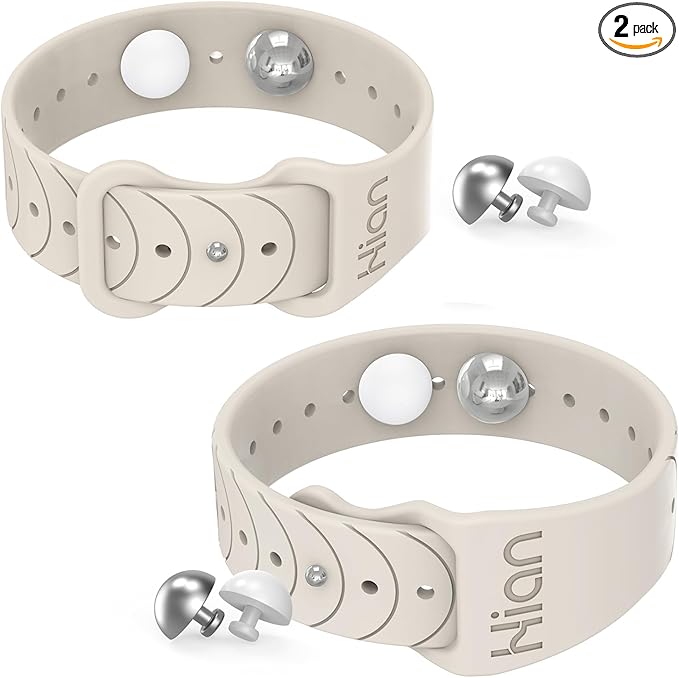 Hion Motion Sickness Bracelets Sea Sickness Wristbands for Motion Sickness/Morning Sickness/Pregnancy Nausea Anti Nausea Bands Acupressure Wristband Motion Sickness Bands（1Pair Starlight）